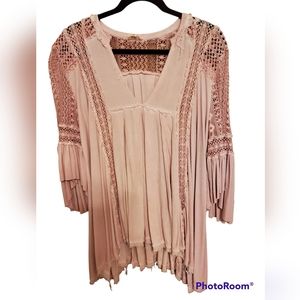 Boho Baby Doll/Peasant Style Tunic Top